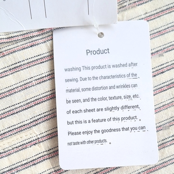 Size- M, natural woven striped unisex cotton shirt - Picture 9 of 9